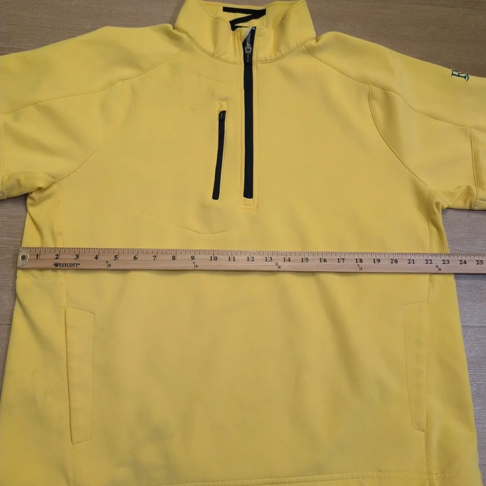 Zero Restriction Tour Series Mens XL Yellow Quarter Zip Golf Pullover Jacket